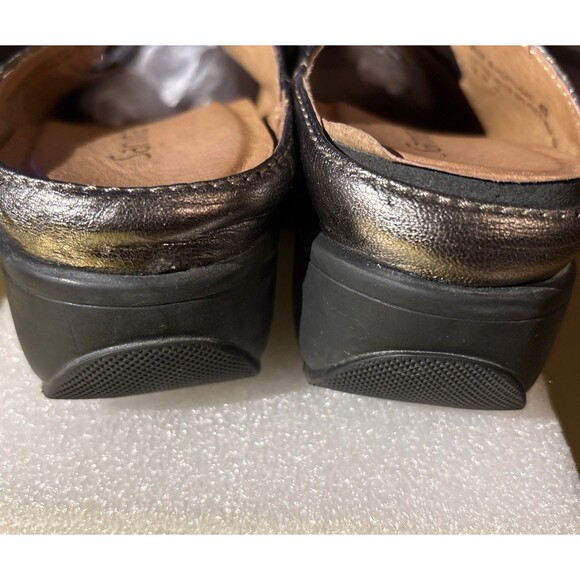 SANITA Thea Pewter  Scrunch Leather Shoes Size 40 (9 1/2 To 10) NWOB - Picture 5 of 8